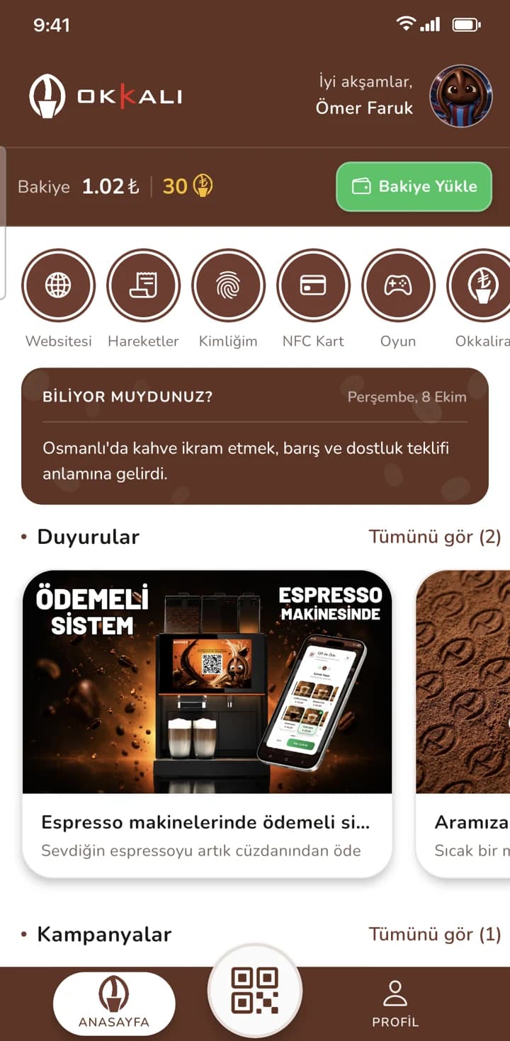 Okkalı Kahve App 3