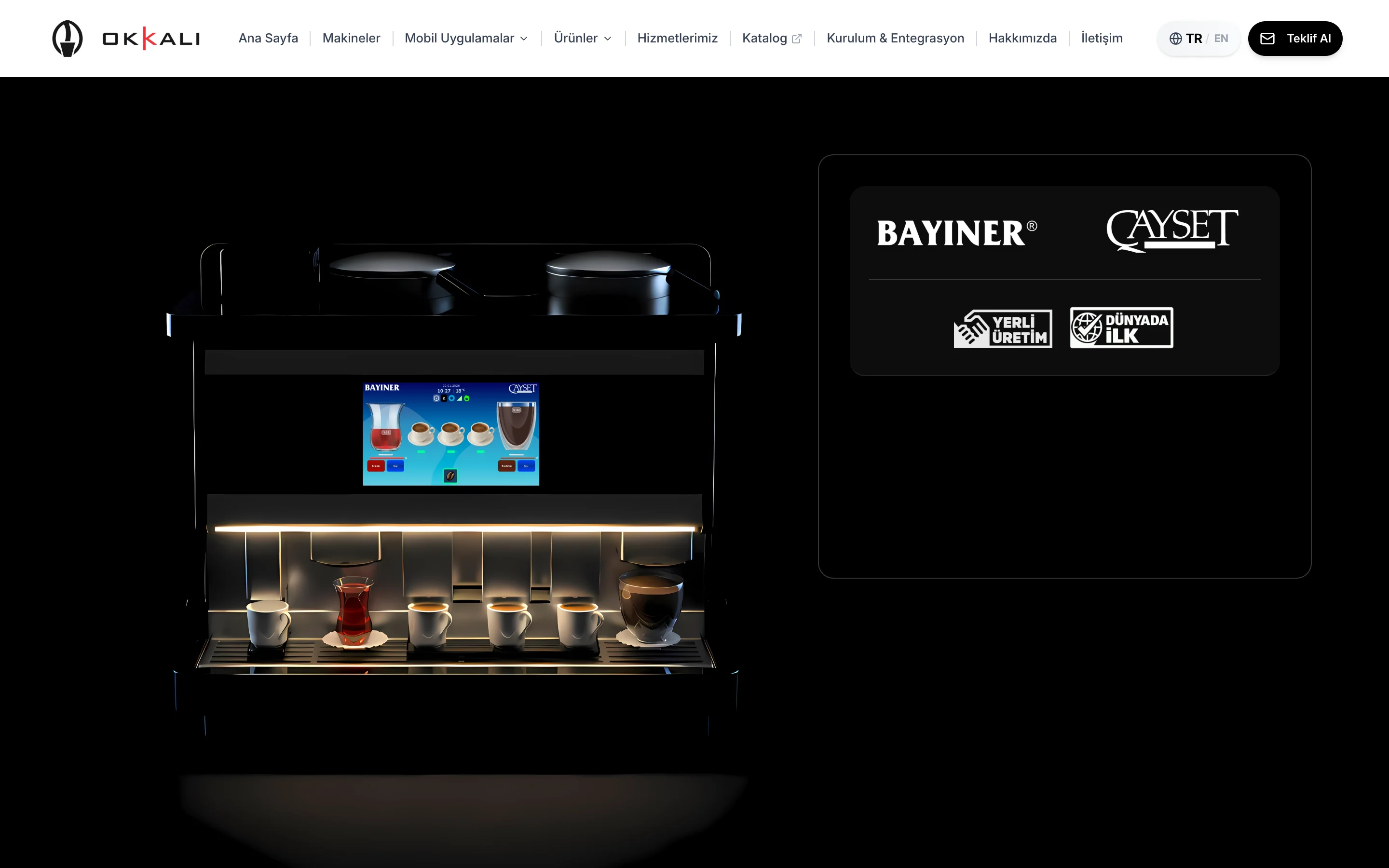 Okkalı Kahve 3-in-1 machine page